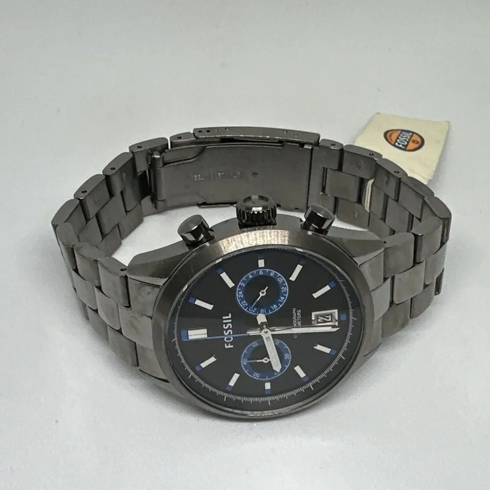 Fossil Del Ray CH2970 Men's Gray Stainless Steel Analog Dial Quartz Watch HME326 - Picture 7 of 11